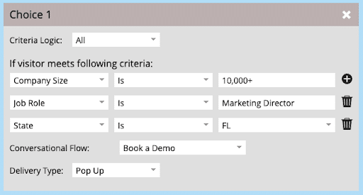 Image of advanced Conversational Flow logic.